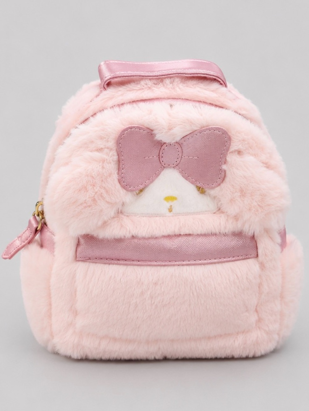 My Melody Plush Mini Backpack – Soft Pink Faux Fur Book Bag | Brand New